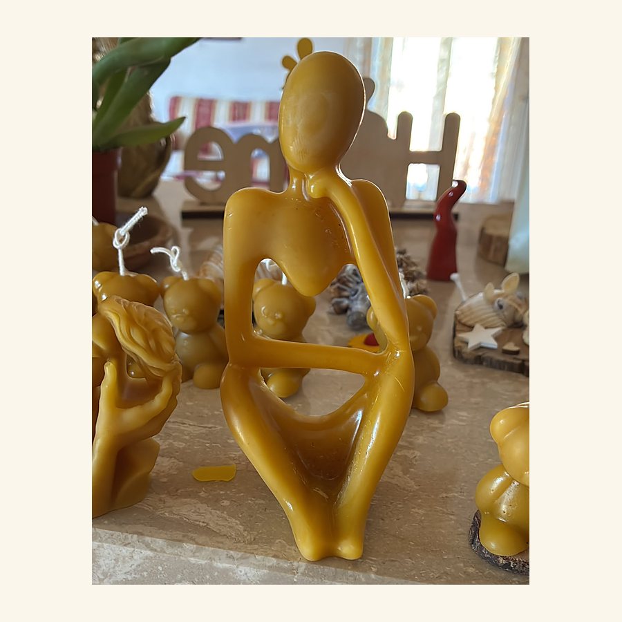 Assortimento di candele scultura in cera d'api