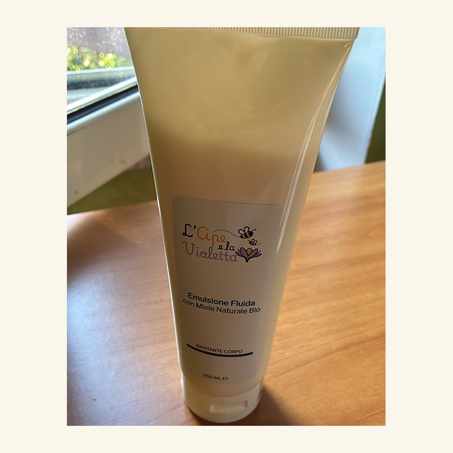 Emulsione fluida idratante corpo con miele naturale bio