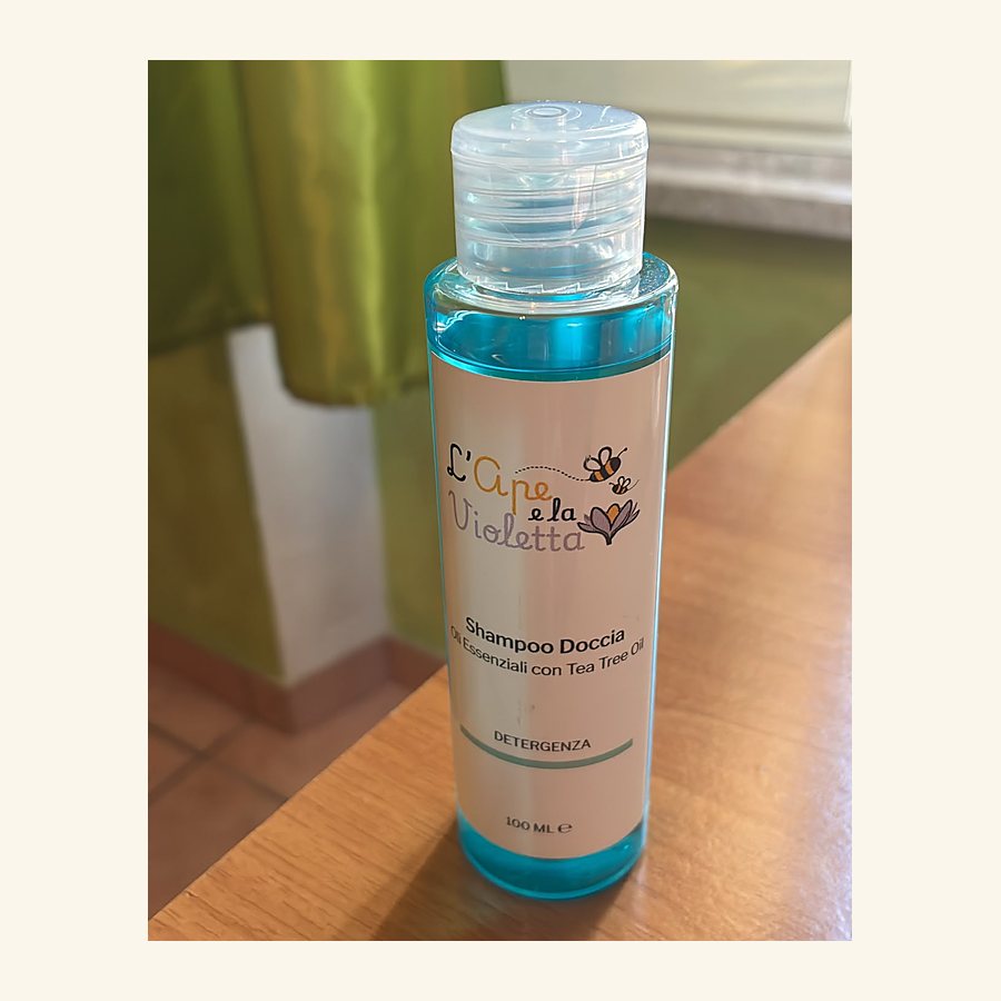 Shampoo doccia con oli essenziali e tea tree oil da 100 ml
